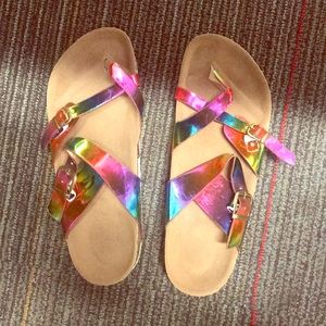 Brand new never worn Rainbow sandals size 9